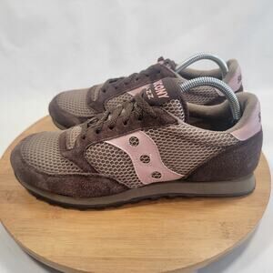 Saucony Jazz Casual Sneakers Shoes Women 10 brown pink leather